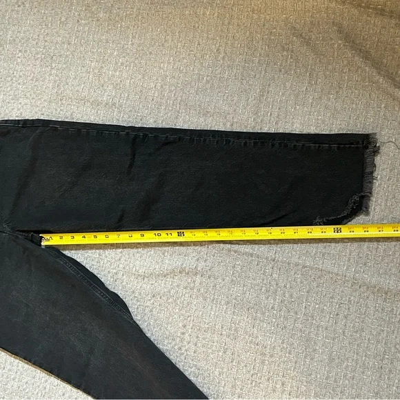 Free People We The Free Black Tapered Baggy High Rise Boyfriend Fit Jeans 26 NWT - Picture 5 of 12